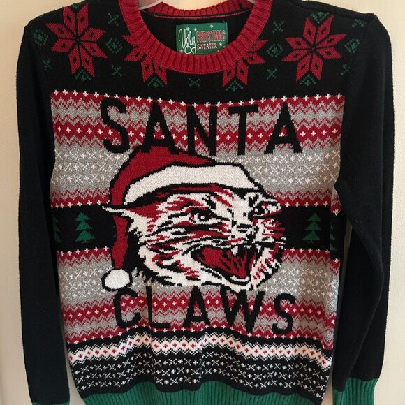 Ugly Christmas Sweater Santa Claws - Picture 1 of 3